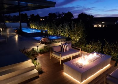 Stylish and modern poolside design.